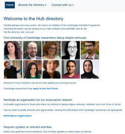 Hub directory home page