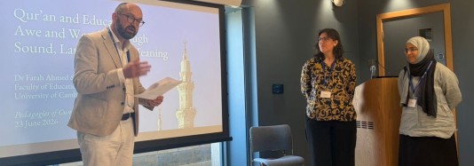 Daniel Moulin introduces a workshop on Quranic education