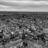 English suburban area from above